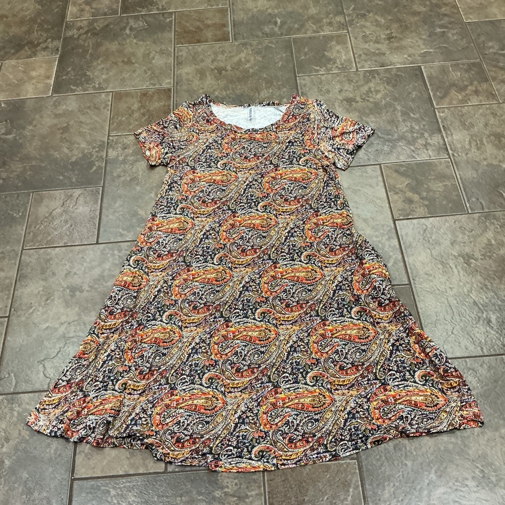 Paisley Print Women's Dress with pockets size small
